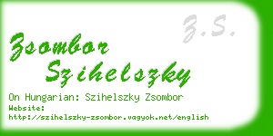zsombor szihelszky business card